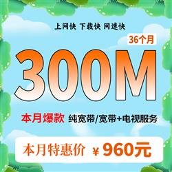 超寬300M,時長36個月